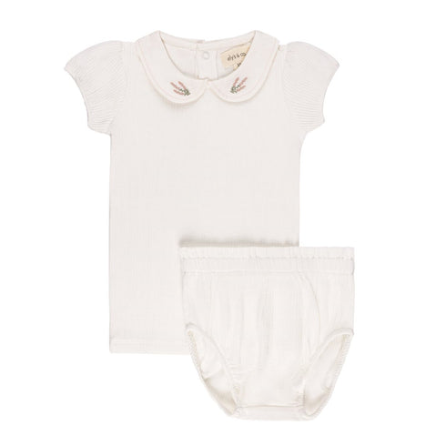 Girls Elys & Co Organic Embroidered Collar Collection